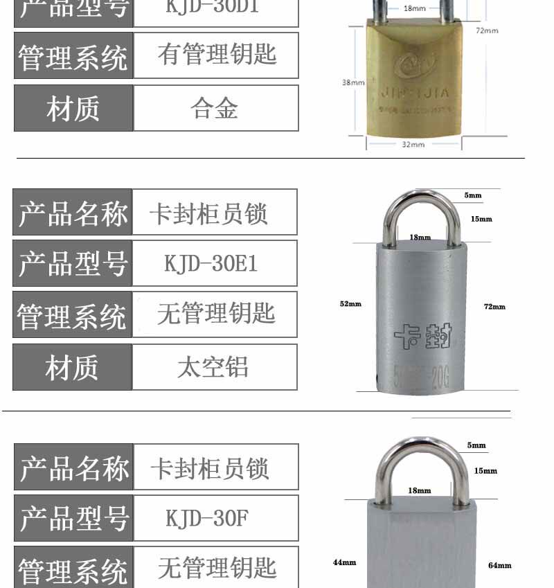 Заготовки ключей 银行专用卡封锁 中心库管理锁保密合金锁 运钞箱专用卡封锁
