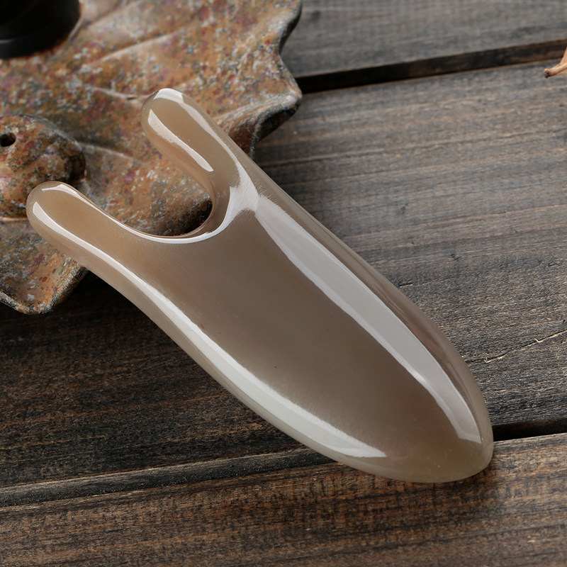 Natural White Buffalo Horn Nose Massager Eye Massage Acupoint Stick Multifunction Massager