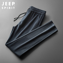 Jeep straight casual pants mens spring and autumn non-iron casual pants corduroy pants men drawstring trousers