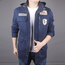 JEEP mens jacket spring 2021 New medium long thin mens jacket JEEP spring and autumn middle-aged dad mens clothing