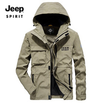 Mens coat 2020 new trend JEEP jacket mens spring and autumn mature and stable thin jacket men