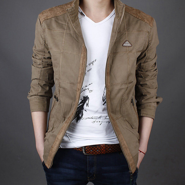 Men's jacket spring 2021 new item mature wild thin fat spring men's jacket spring and autumn plus fat plus size