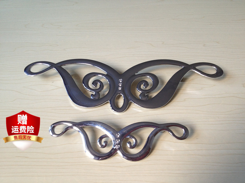 Crystal diamond handle modern cabinet handle simple bright light add hands to the 160mm hollow line pull hands