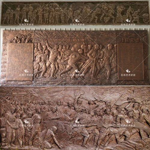 Индивидуальный стеклянный волокно волокно волокно имитация медного рельефа в кампусе выстрелил тысячи миль великий сад в саду и на открытом воздухе.