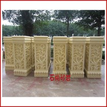 Shishang sandstone relief flower bowl FRP column hollow translucent column pier indoor and outdoor hotel villa decoration materials