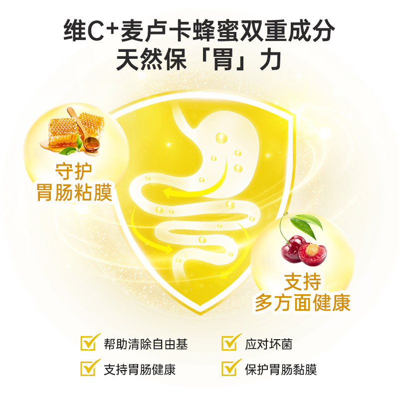 Swisse 斯维斯 养胃维生素C+麦卢卡蜂蜜咀嚼片 120片 天猫优惠券折后￥109包邮包税（￥229-120）