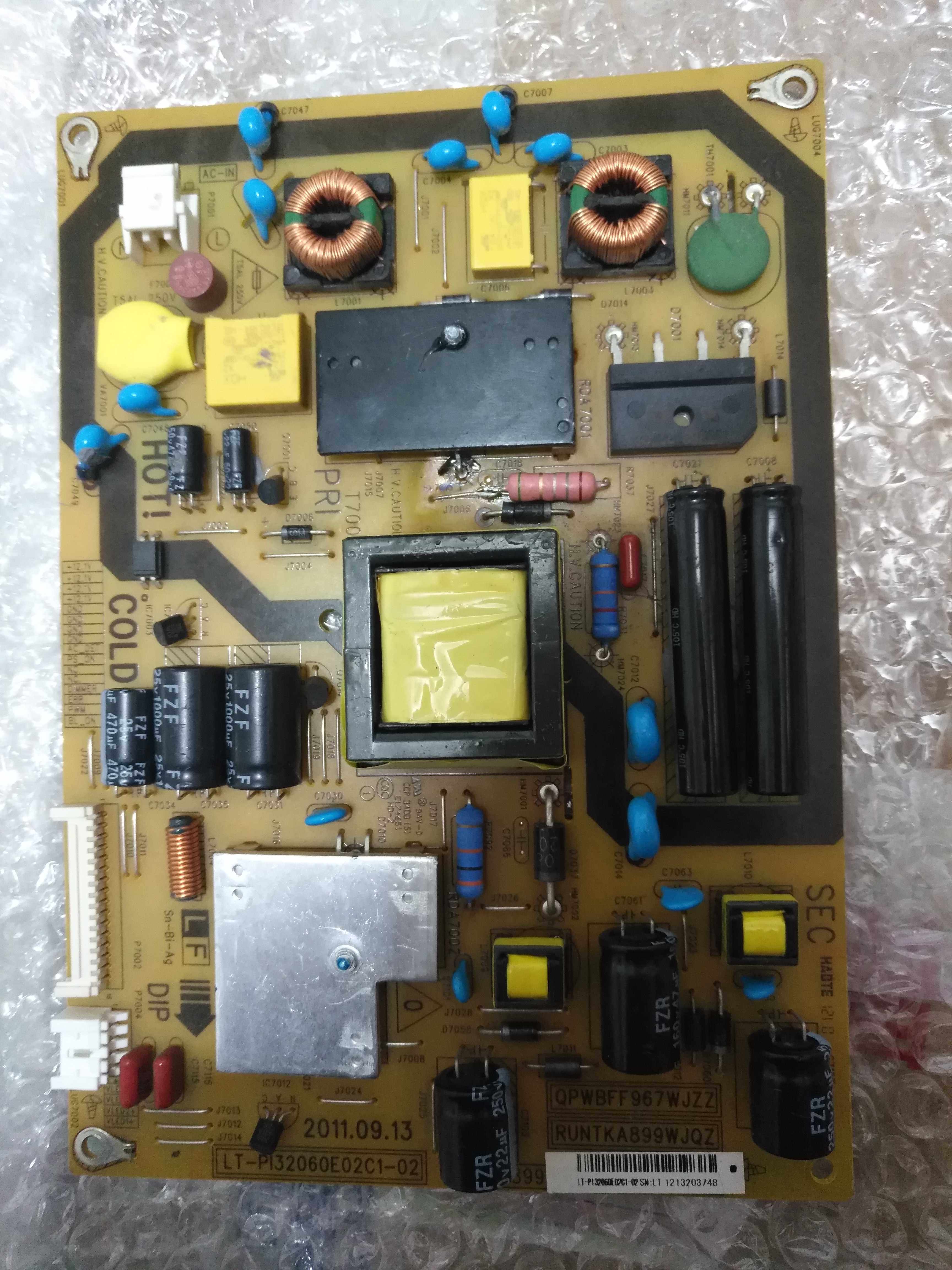 Disassemble Sharp LCD-32LX330A Power Board RUNTKA899WJQZ QPWBFF967WJZZ