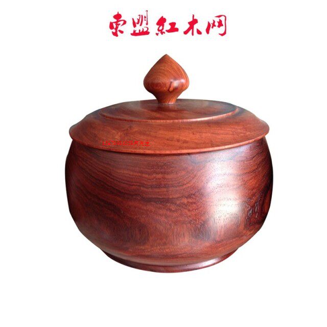 Grass pear tea pot log solid wood tea pot storage pot mahogany tea pot wooden tea pot