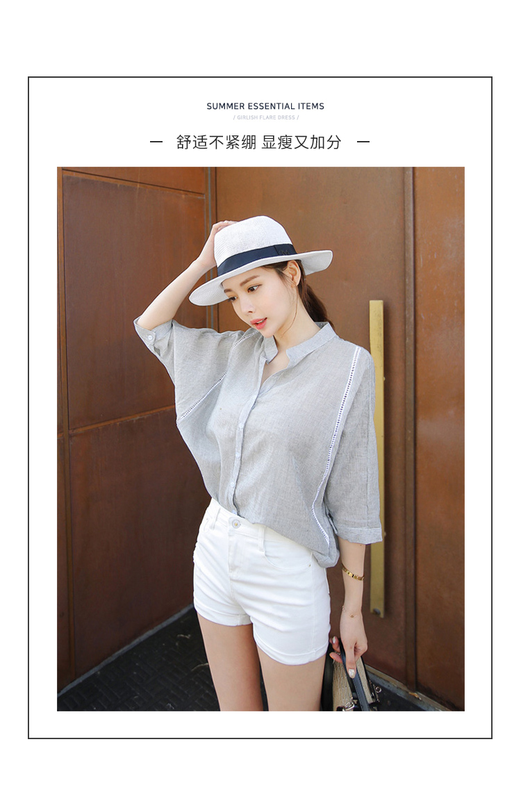 Mới cao eo kích thước lớn cuffed phụ nữ quần short denim nóng quần lỏng phần mỏng quần jean nữ đặc biệt cung cấp quần jean nữ ống suông hàn quốc