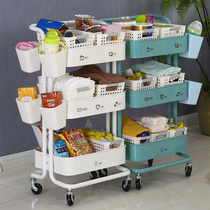 Baby products rack bedroom storage floor floor multi-layer snacks mobile wheeled hand trolley Moon Storage Rack