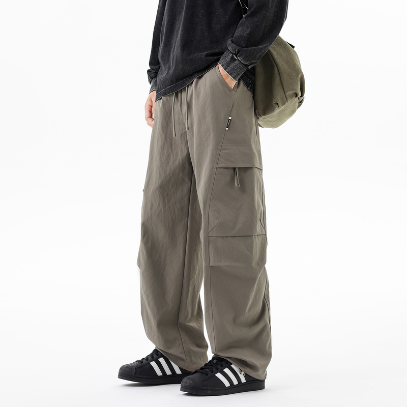 Silents Outdoor Summer Thin Pocket Straight-Leg Casual Pants Men's Cargo Pants Loose American-Style Scimitar Pants