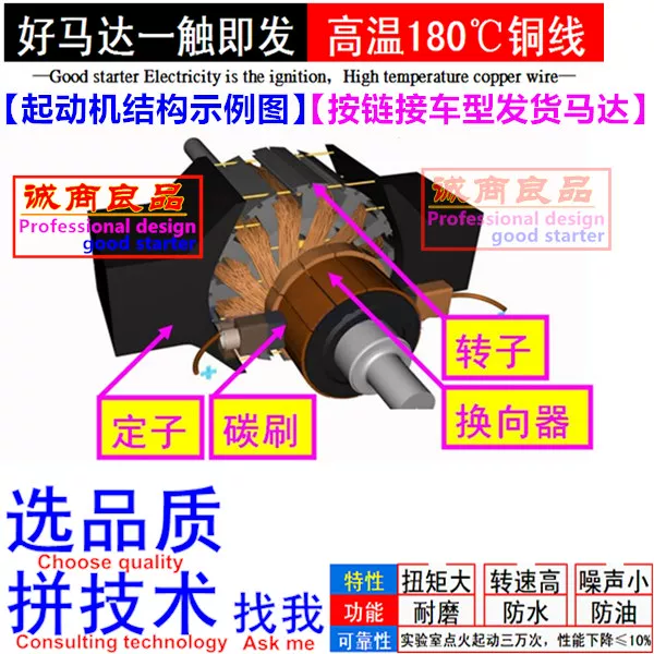 Подходит для Haojue USR125 VH125 HJ125T-20A-21 AFR125 стартер двигатель