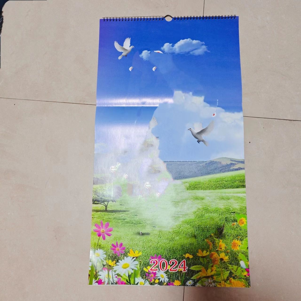 2024 7 version hanging calendar January Two-Taobao