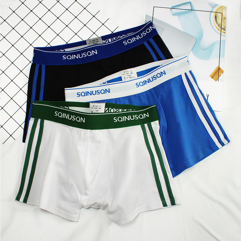 3 men's pants men's pants pure cotton breathable youth Han edition low waist sexy quartet shorts male
