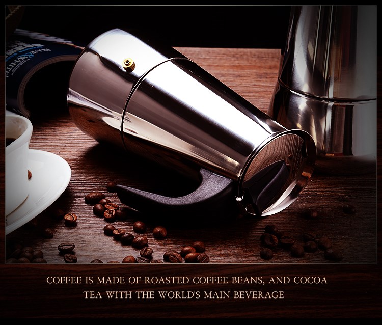 Nồi Mocha Ý Nồi cà phê được rửa tay bằng thép không gỉ Nhà bằng cà phê Mocha Ý cốc uống cà phê
