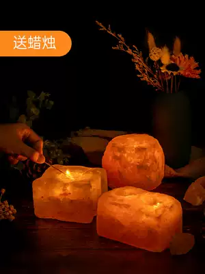 Send candles Himalayan Candlestick European salt lamp soul purification crystal decoration candlelight dinner before Buddha