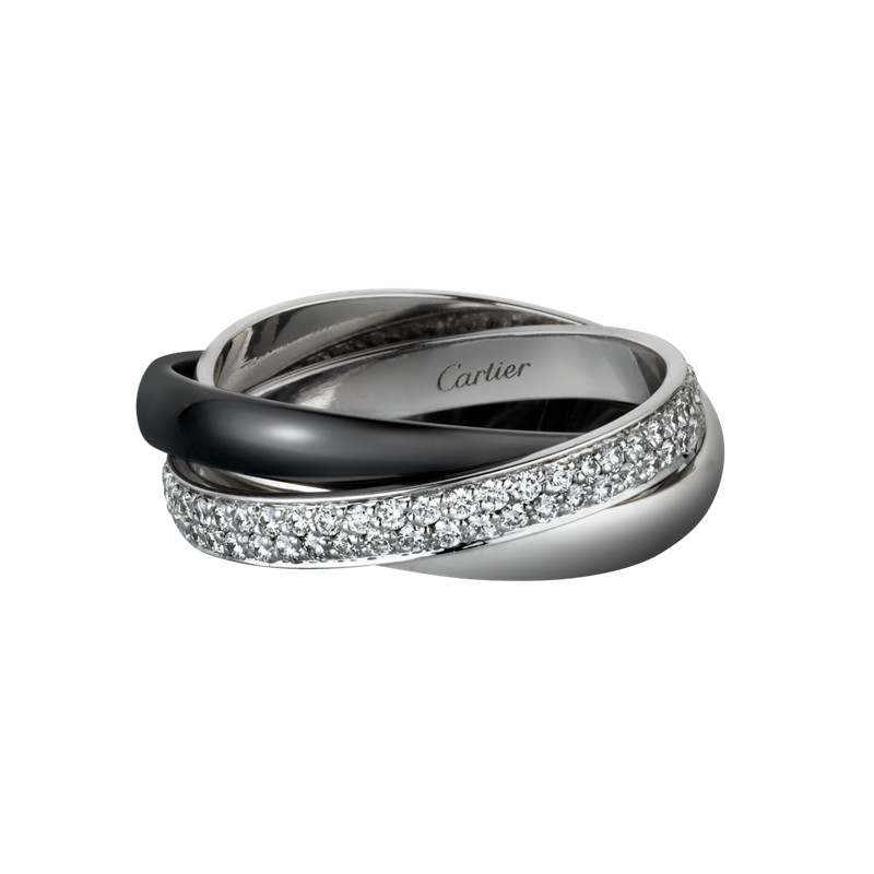 кольцо тринити белое золото. кольцо тринити санлайт. кольцо тринити золото. Trinity de cartier. тройное кольцо белое золото.