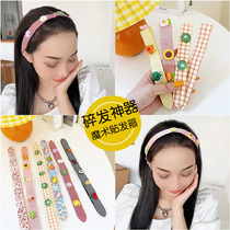 Net red magic sticker hair with female summer out of thin section Liu Haid-card French style children sticky hair stickled hair stirrup