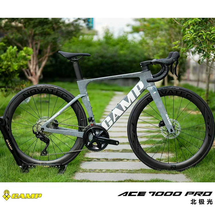 Карбоновая рама 25New CAMP ACE7000PRO с полным внутренним проводкой гидравлическим барабаном 24-скоростной дорожный велосипед