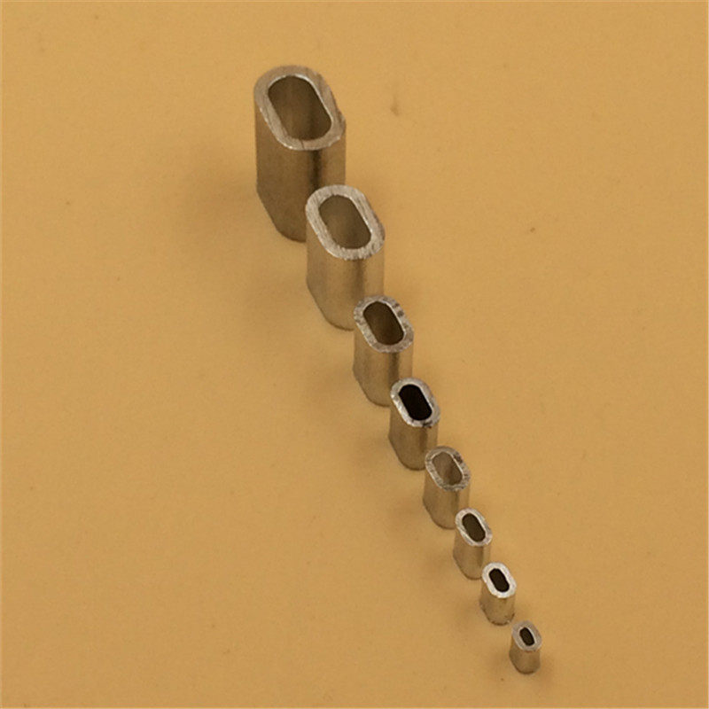 Stainless steel wire rope key lock aluminium card steel wire rope aluminium clip lined double-hole aluminium sleeve steel wire rope fitting