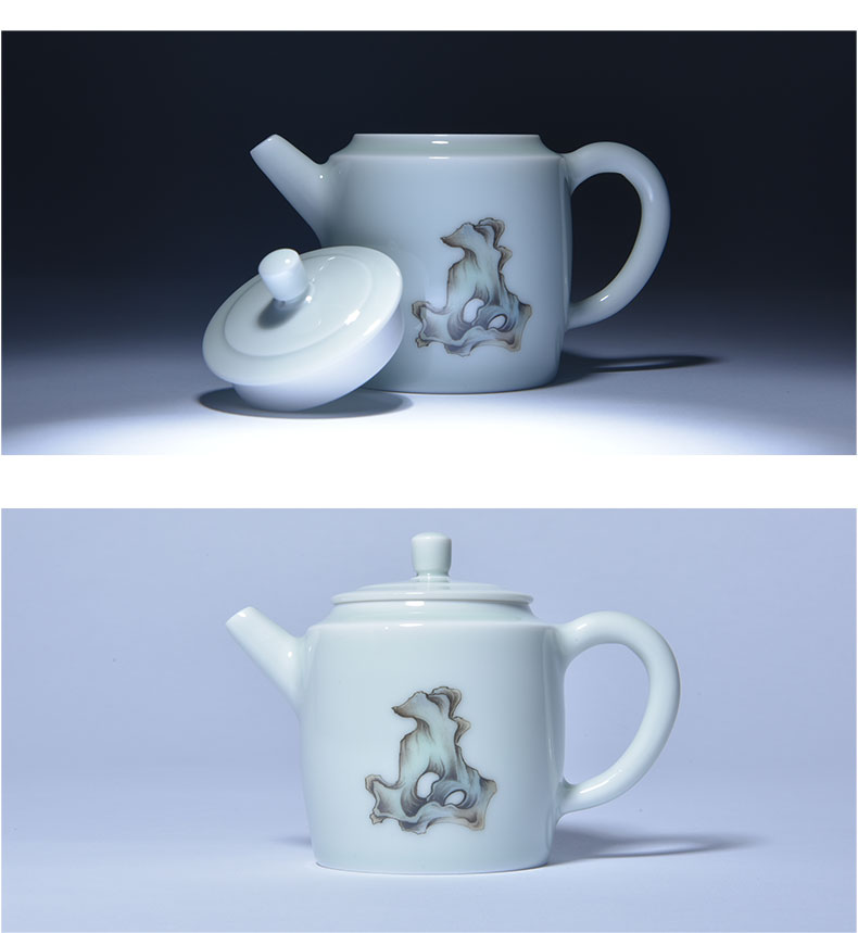 Cheng DE hin upscale boutique kung fu tea set, jingdezhen ceramic landscape teapot 44 hand - made of enamel pot of land in fujian