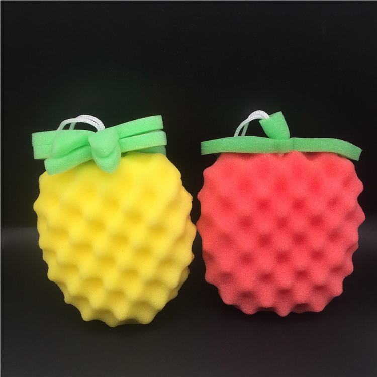 Fruit Pineapple Cute Rainbow-Colored Ice Cream Sponge Cup Brush Popsicle Sponge Scrubber Dish Cleaning Brush Bath Flower Hanging Rope