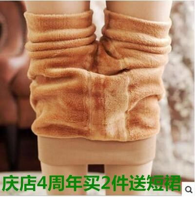 Plus velvet thickened pantyhose stepping on the foot model inner pantyhose autumn and winter warm one seamless outer wear bare leg artifact female