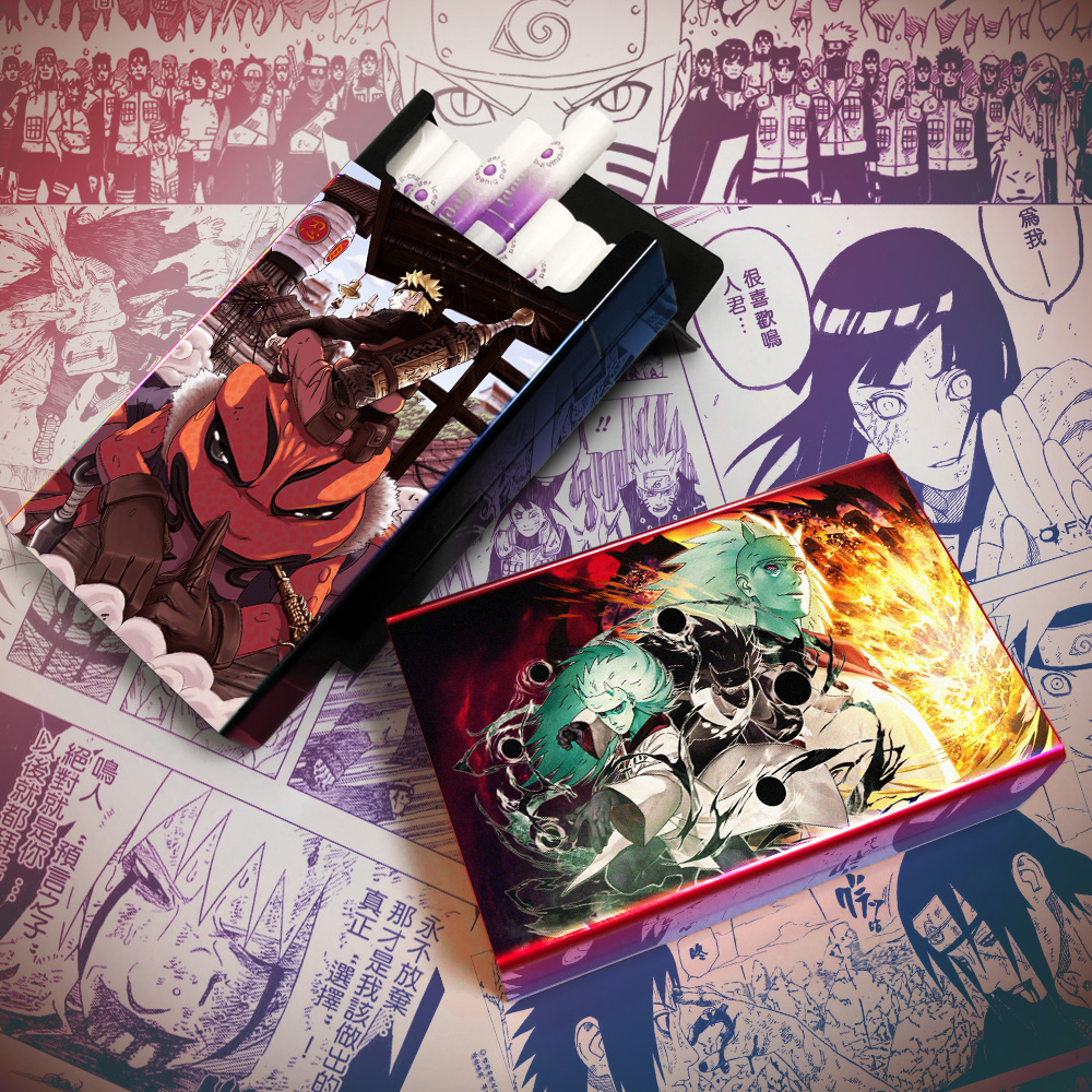 Fire Movie Cartoon Smoking Box Aluminum Alloy Rough Support Sea Thief King Steel Man Anti-Pressure Tobacco Case 20 Support for Girls and Girls Day