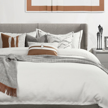 Curry Grey matching high-end showroom Room Bed Pint Light Extravagant soft-mounted Decent Board Room Bed bedding Pillow Hitch Blanket