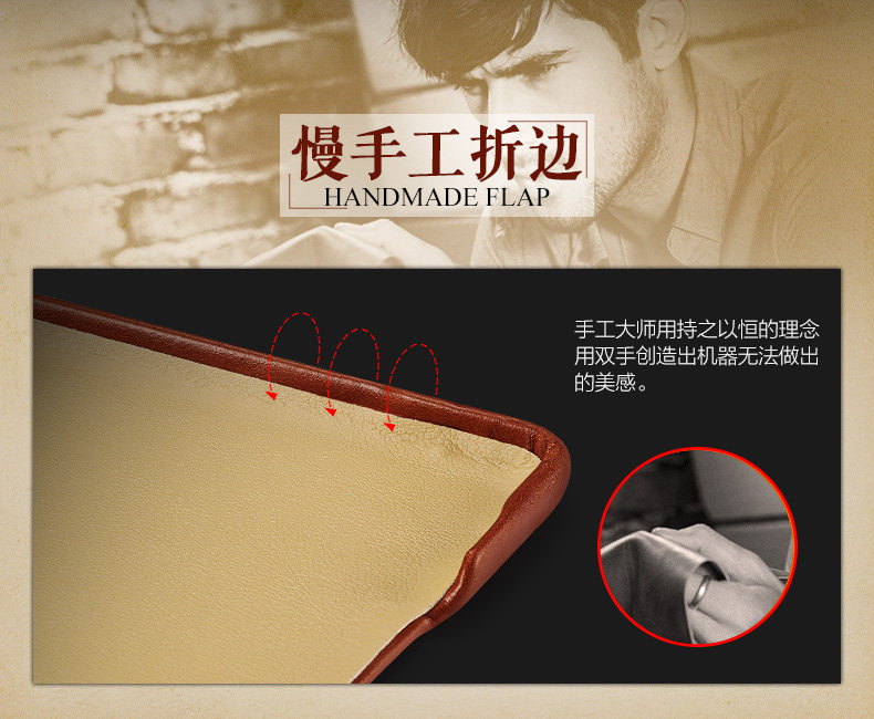 iCarer Vintage Series Side Open Handmade Genuine Cowhide Leather Case Cover for Samsung Galaxy Note 5