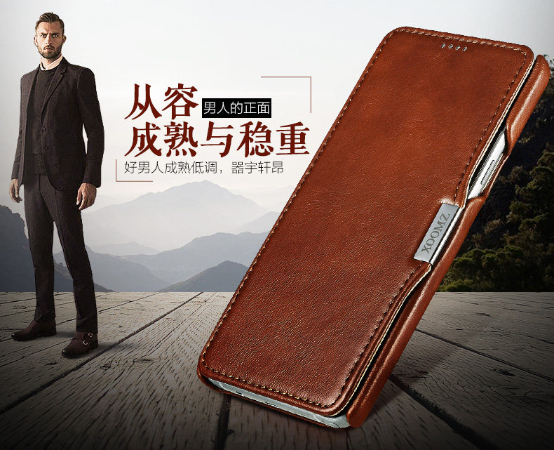 iCarer Vintage Series Side Open Handmade Genuine Cowhide Leather Case Cover for Samsung Galaxy Note 5