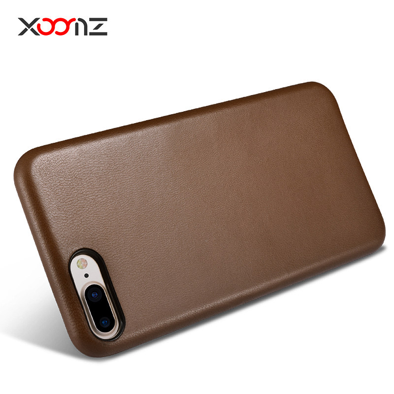 XOOMZ Business Style Handmade Genuine Lambskin Leather Back Cover Case for Apple iPhone 8 Plus & iPhone 8 & iPhone 7 Plus & iPhone 7