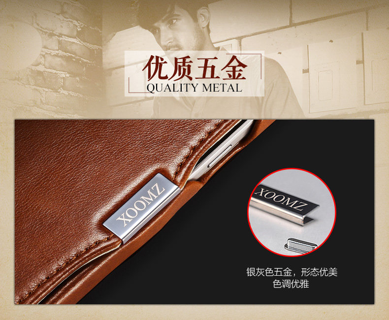 iCarer Vintage Series Side Open Handmade Genuine Cowhide Leather Case Cover for Samsung Galaxy Note 5