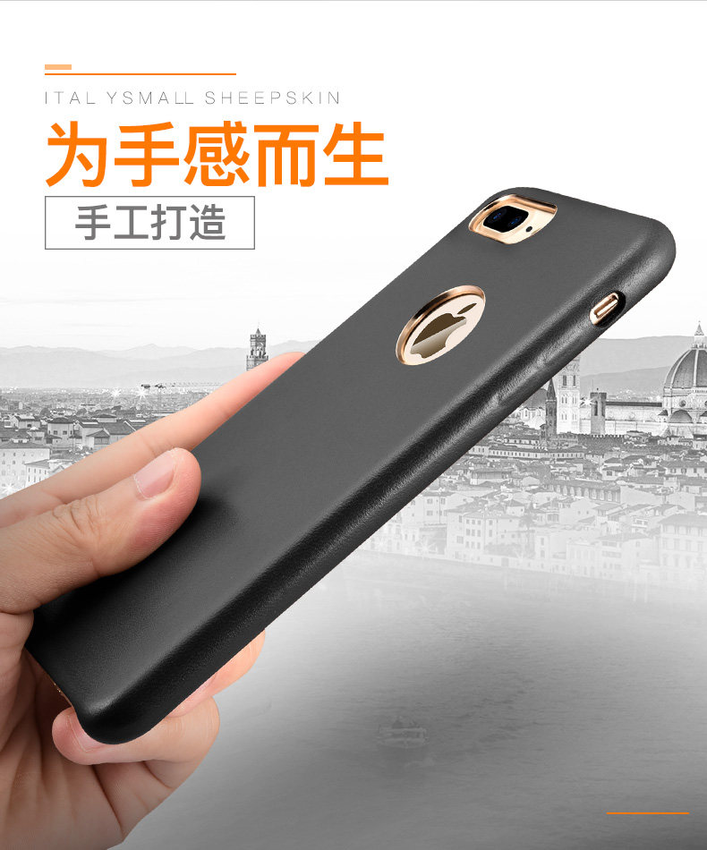 XOOMZ Business Style Handmade Genuine Lambskin Leather Back Cover Case for Apple iPhone 8 Plus & iPhone 8 & iPhone 7 Plus & iPhone 7