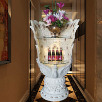 Corner Cabinet Corner Cabinet Korean Style Wine Cabinet European Style Living Room American Style Simple Art Decoration Cabinet Restaurant Wine Rack Ornament