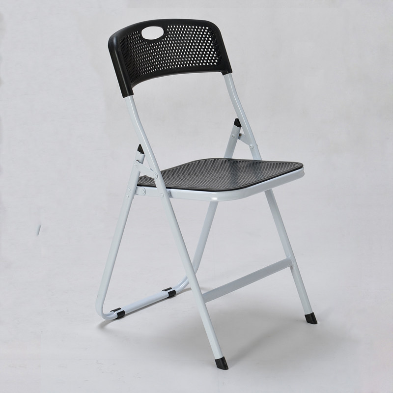 Mesh plastic folding chair Black staff office chair Simple fashion backrest activity portable training conference chair