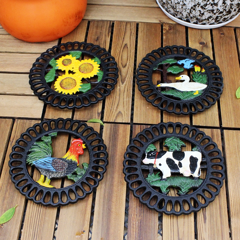 Export foreign trade cast iron enamel pot matching pot mat high temperature anti-scalding mat kitchen table mat heat insulation pad plate mat