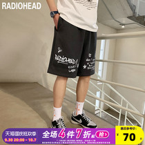 Radiohead casual shorts mens summer cropped pants loose cotton breathable gray sports pants fashion brand popular
