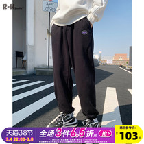 Radiohead Fall Winters new black cotton terry sweatshirts mens trendy corset casual trousers loose