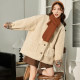 Tangshi new winter imitation lamb wool coat for women autumn and winter Maillard gentle lazy style imitation suede top for women