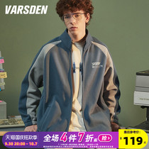 Varsden Walsdan 2022 New Jacket Mens Harbor Trend Casual Jacket Loose Knit Stand Collar Top