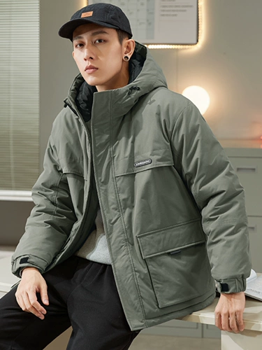 Зимняя короткая толстовка с капюшоном, пуховик для школьников, утепленная куртка