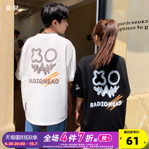Radiohead cotton T-shirt tide brand loose niche couple wear summer thin white round neck short sleeves T fashion
