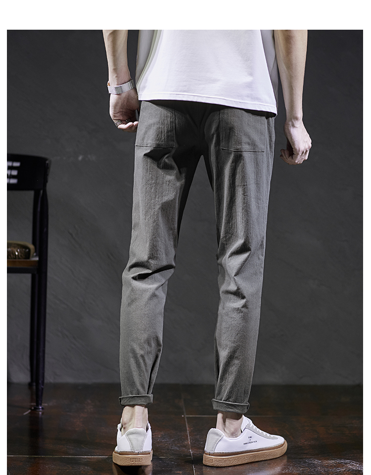 Quần âu Varsden / Walsdan nam phiên bản Hàn Quốc của quần thể thao màu rắn quần nam trẻ trung mới - Crop Jeans quần kaki nam