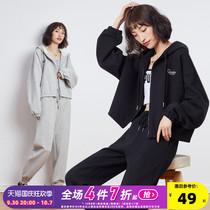 Tang Shichuns new sportswear womens sweatshirt pants two-piece skirt set casual fashion niche