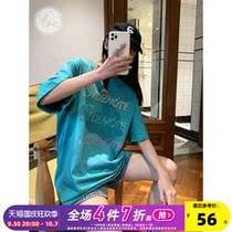 yoe short sleeves 2022 new summer hot girl loose boyfriend wind lazy body shirt foreign retro Hong Kong flavor T-shirt women