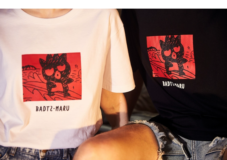 Tang sư tử hè 2018 mới đôi áo thun tay ngắn họa tiết in họa tiết cotton trẻ trung áo sơ mi thủy triều áo thun nam tay ngắn có cổ