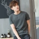 Áo thun nam Tang Shi ngắn tay 2018 hè mới tay nam nửa kín tay màu cổ tròn áo sơ mi nam Hàn Quốc áo thun nam có cổ