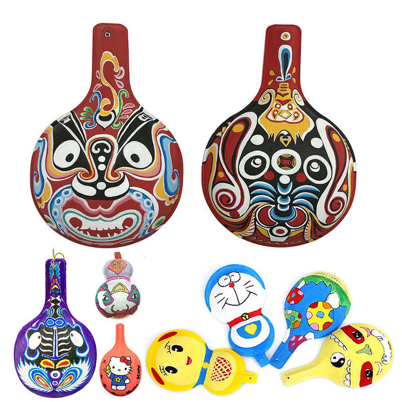 Horse spoon gourd white hand-painted pulp color mask DIY hand-painted kindergarten children's blank face