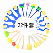Art handmade paint with small sponge painting childrens painting graffiti tool baby creative brush brush